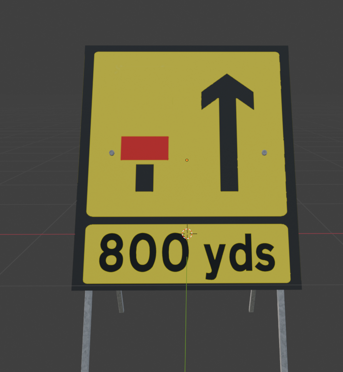 800 Yards till Lane 2 Closed out of 2 Lanes